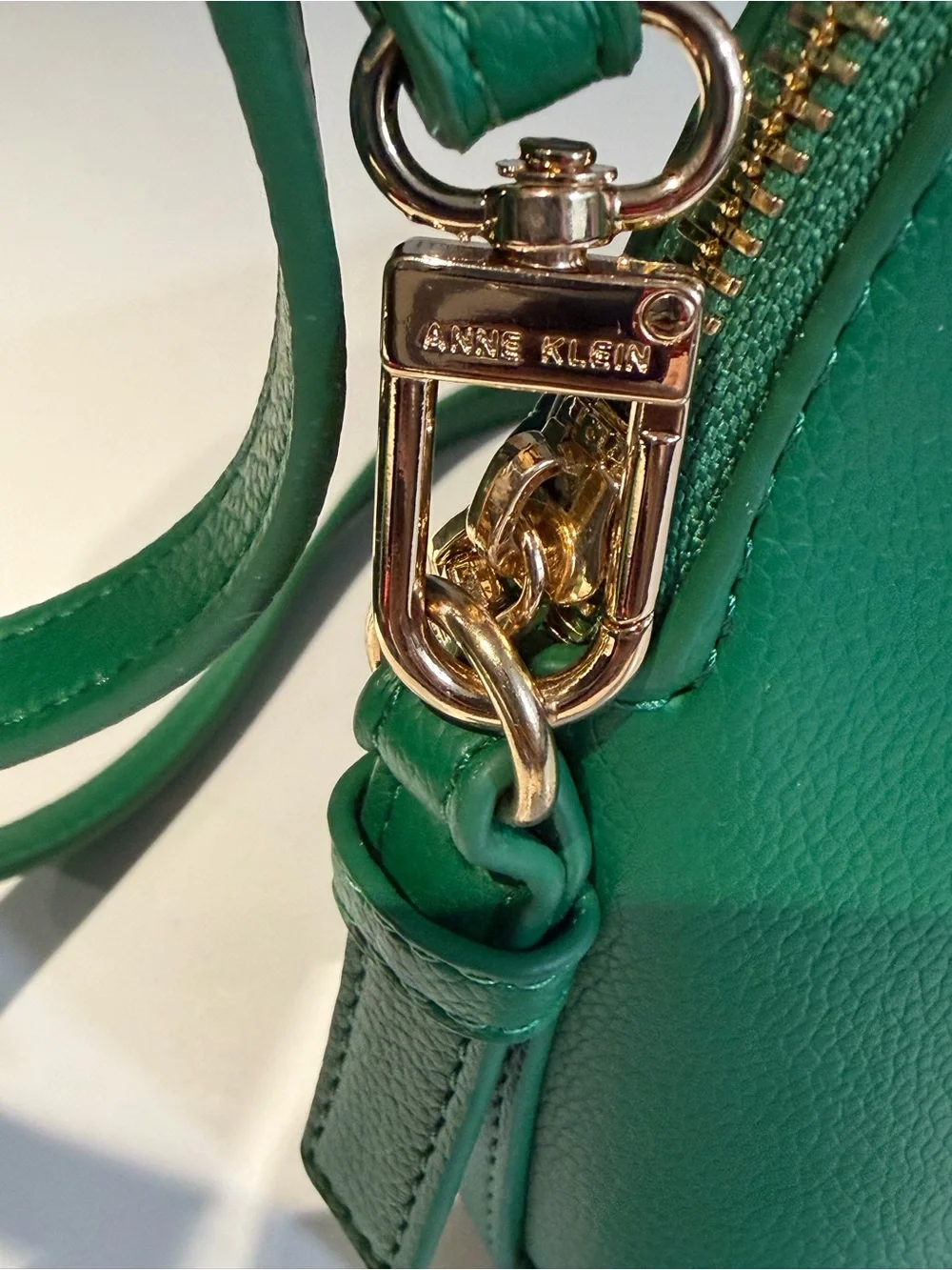 Anne‎ Klein Emerald Green Pebbled Crossbody Bag